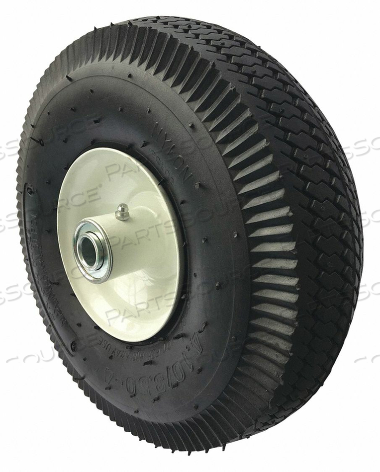 PNEUMATIC WHEEL, 300 LB LOAD RATING, SAWTOOTH TREAD, 10 IN WHEEL DIA., 3 IN WHEEL WIDTH, FOR AXLE SIZE 5/8 IN, 4.10/3.50-4, STANDARD TIRE RI by Marastar PNEUMATIC WHEEL, 300 LB LOAD RATING, SAWTOOTH TREAD, 10 IN WHEEL DIA., 3 IN WHEEL WIDTH, FOR AXLE SIZE 5/8 IN, 4.10/3.50-4, STANDARD TIRE RI by Marastar