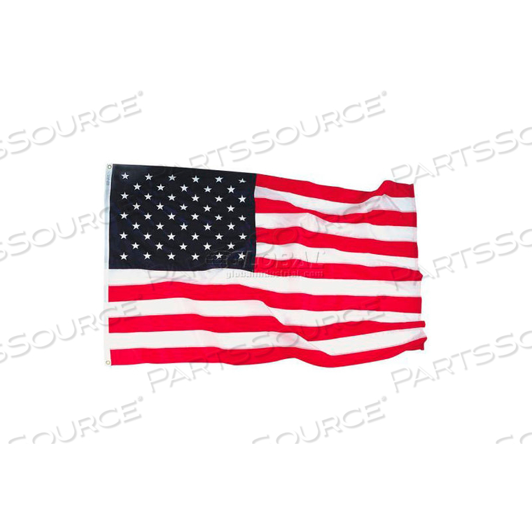 3' X 5' BULLDOG COTTON US FLAG WITH SEWN STRIPES & EMBROIDERED STARS by Annin Flagmakers