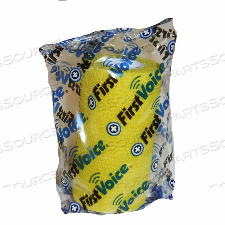 FIRST VOICE 4" X 5 YARDS SELF ADHESIVE BANDAGE, NON-LATEX, YELLOW, PACK OF 8 by First Voice FIRST VOICE 4" X 5 YARDS SELF ADHESIVE BANDAGE, NON-LATEX, YELLOW, PACK OF 8 by First Voice