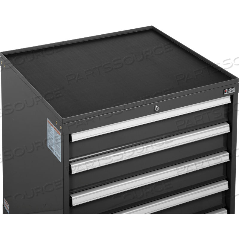 TOP TRAY W/VINYL MAT FOR 30"WX27"D MODULAR DRAWER CABINET BLACK by Approved Vendor