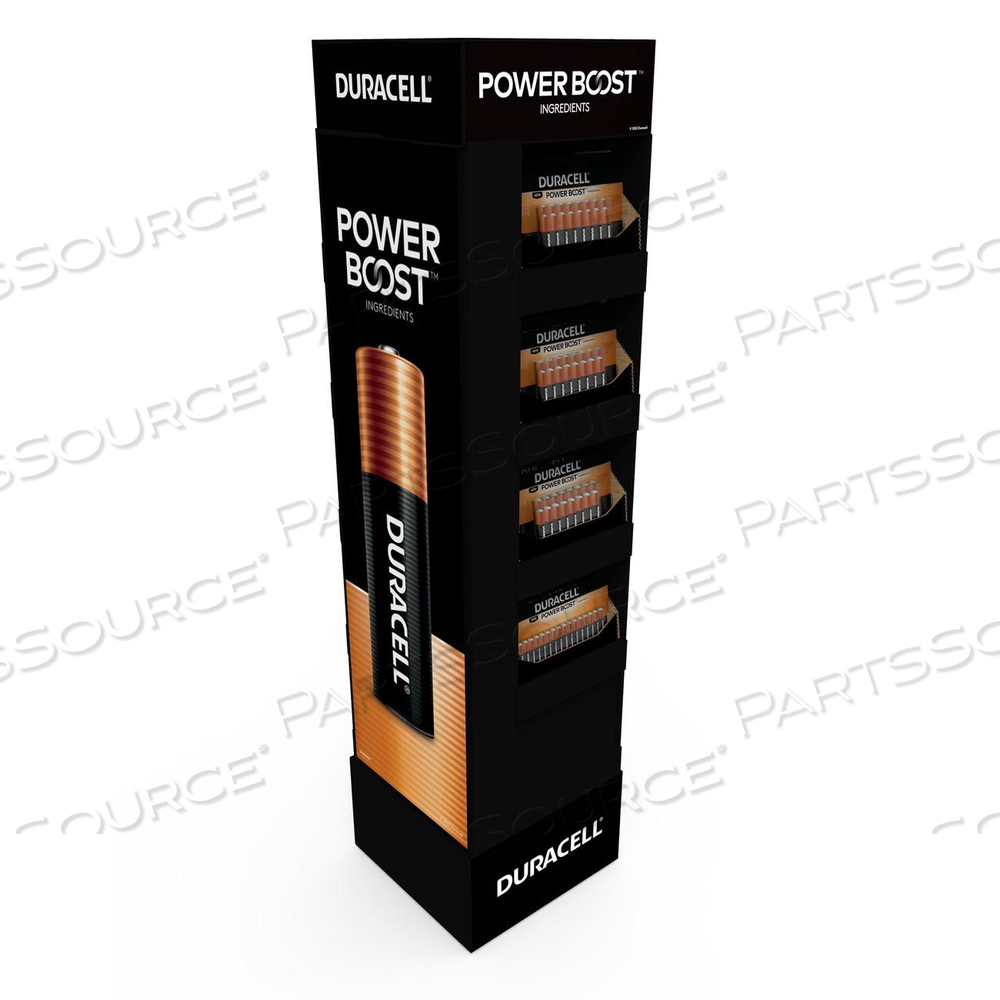 41333-03986 DURACELL COPPERTOP TOWER FLOOR STAND DISPLAY - 44 COUNT, AA & AAA 16 PK by Duracell