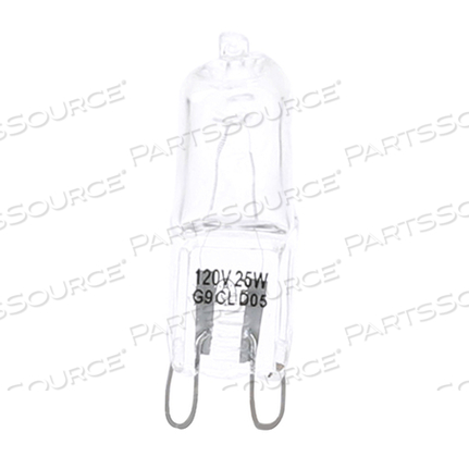 LAMP BULB, G9, 25W 120V, HALOGEN 