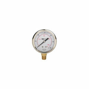 2 1/2" DIAL, LIQUID FILLED, 1/4" NPT BOTTOM, 0-60 PSI by Weiss Instruments