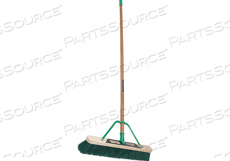 PUSH BROOM HEAD AND HANDLE 24 GREEN by Quickie