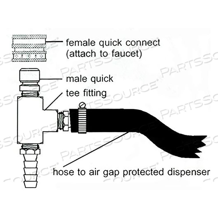 PRESSURE/WATER WASTING TEE by TCD Parts Inc