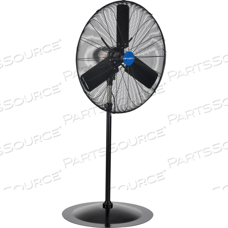 24" INDUSTRIAL PEDESTAL FAN, OUTDOOR RATED, OSCILLATING, 7700 CFM, 3/10 HP by Approved Vendor