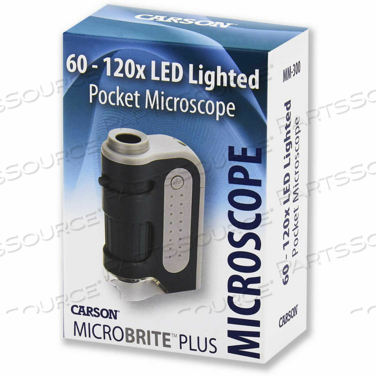 MICROBRITE PLUS 60X-120X LED LIGHTED POCKET MICROSCOPE by Carson