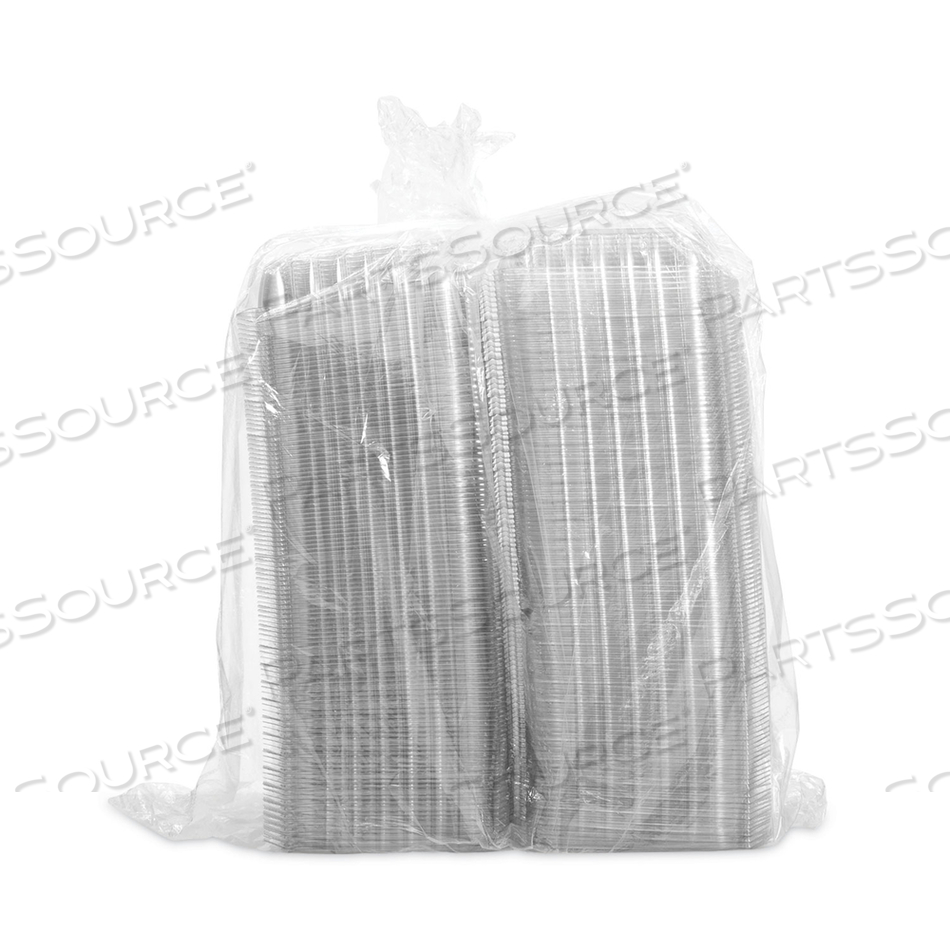 CLEARSEAL HINGED-LID PLASTIC CONTAINERS, 8.31 X 8.31 X 2, CLEAR, PLASTIC, 125/BAG by Dart Container Corporation CLEARSEAL HINGED-LID PLASTIC CONTAINERS, 8.31 X 8.31 X 2, CLEAR, PLASTIC, 125/BAG by Dart Container Corporation