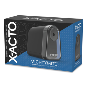 MODEL 19501 MIGHTY MITE HOME OFFICE ELECTRIC PENCIL SHARPENER, AC-POWERED, 3.5 X 5.5 X 4.5, BLACK/GRAY/SMOKE by X-Acto