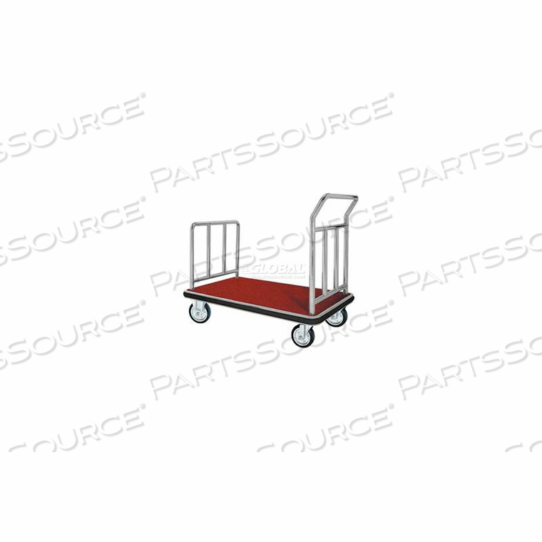 DELUXE CHROME LUGGAGE PLATFORM CART 42 X 24 by Aarco Products DELUXE CHROME LUGGAGE PLATFORM CART 42 X 24 by Aarco Products
