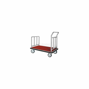 DELUXE CHROME LUGGAGE PLATFORM CART 42 X 24 by Aarco Products