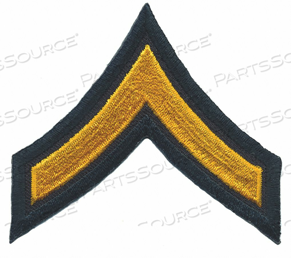 EMBROIDERED PATCH PFC DARK GOLD/BLACK PR by Heros Pride EMBROIDERED PATCH PFC DARK GOLD/BLACK PR by Heros Pride