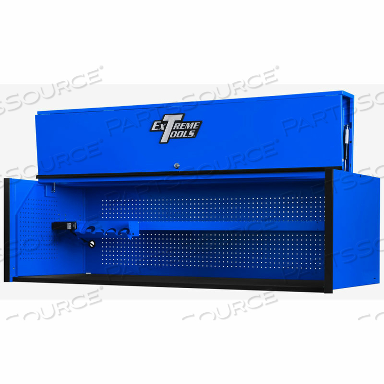 72"WX30D BLUE PROFESSIONAL EXTREME POWER WORKSTATION HUTCH BLACK HANDLE by Extreme Tools Inc. 72"WX30D BLUE PROFESSIONAL EXTREME POWER WORKSTATION HUTCH BLACK HANDLE by Extreme Tools Inc.
