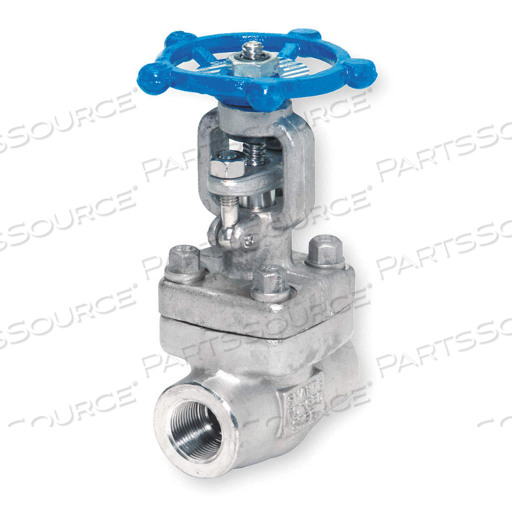 GATE VALVE, 1 1/2 IN, 316L STAINLESS STEEL, RISING, FNPT X FNPT, 1,120 PSI CWP by Approved Vendor