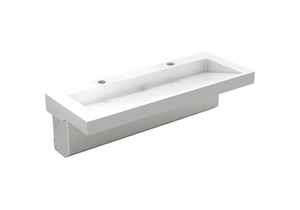 BATHROOM SINK WHITE RECTANGULAR 48 X15 by Meridian