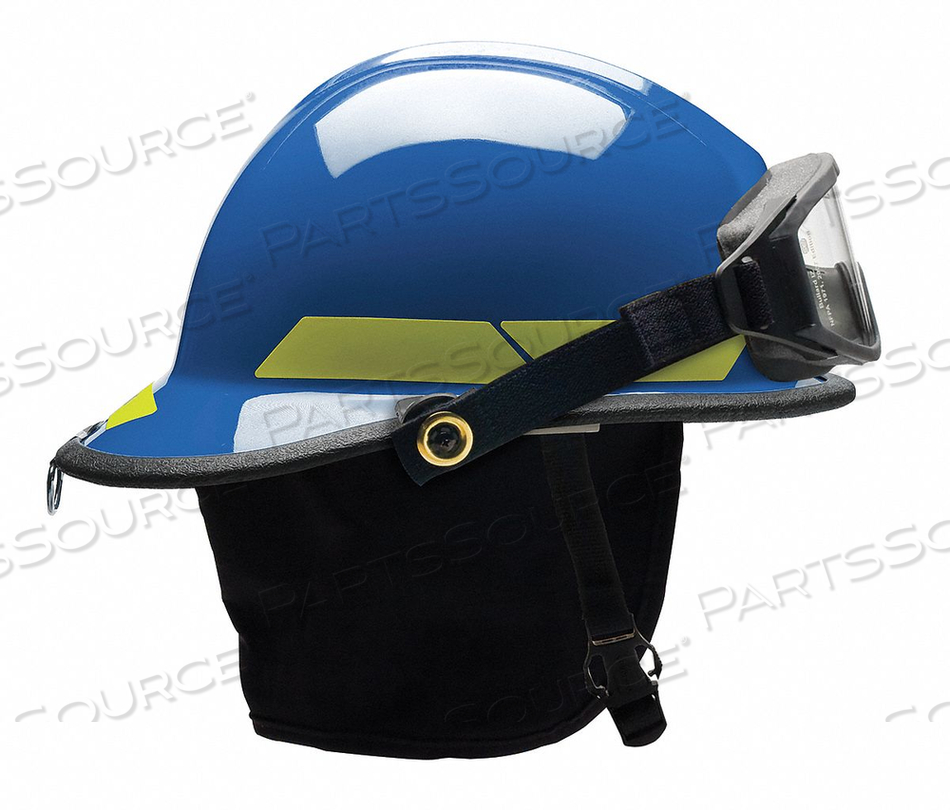 FIRE HELMET BLUE FIBERGLASS by Bullard