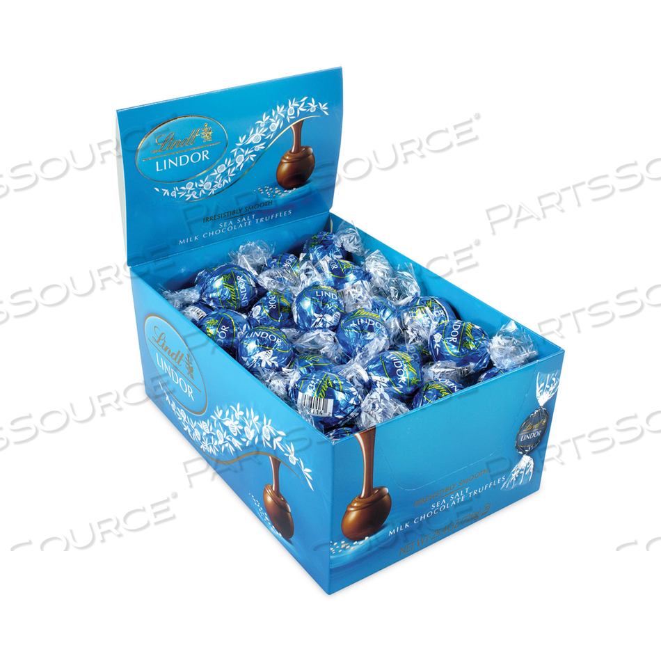 LINDOR TRUFFLES MILK CHOCOLATE SEA SALT, 1.85 LB, 60 PIECES/BAG 