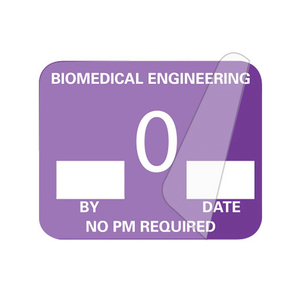 UNITED AD LABLE NO PM REQUIRED BIOMEDICAL ENGINEERING LABLE, 1-1/4 X 1 IN by United Ad Label