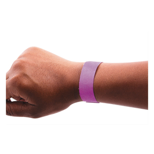 SECURITY WRISTBANDS, SEQUENTIALLY NUMBERED, 10" X 0.75", PURPLE, 100/PACK by Sicurix