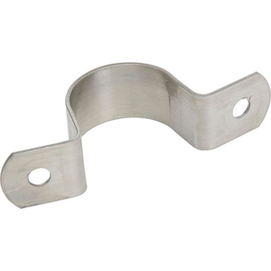 TWO-HOLE 304 STAINLESS STEEL PIPE STRAP FOR 4"PIPE by Empire