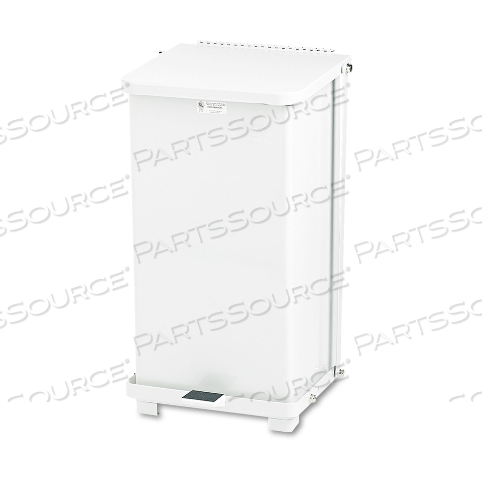 DEFENDERS HEAVY-DUTY STEEL STEP CAN, 6.5 GAL, STEEL, WHITE by Rubbermaid Medical Division