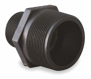 REDUCING NIPPLE, 1 IN X 1/2 IN FITTING PIPE SIZE, SCHEDULE 80, MALE NPT X MALE NPT, 300 PSI, BLACK by Banjo
