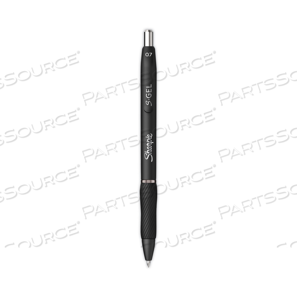 S-GEL HIGH-PERFORMANCE GEL PEN, RETRACTABLE, MEDIUM 0.7 MM, BLUE INK, BLACK BARREL by Sharpie