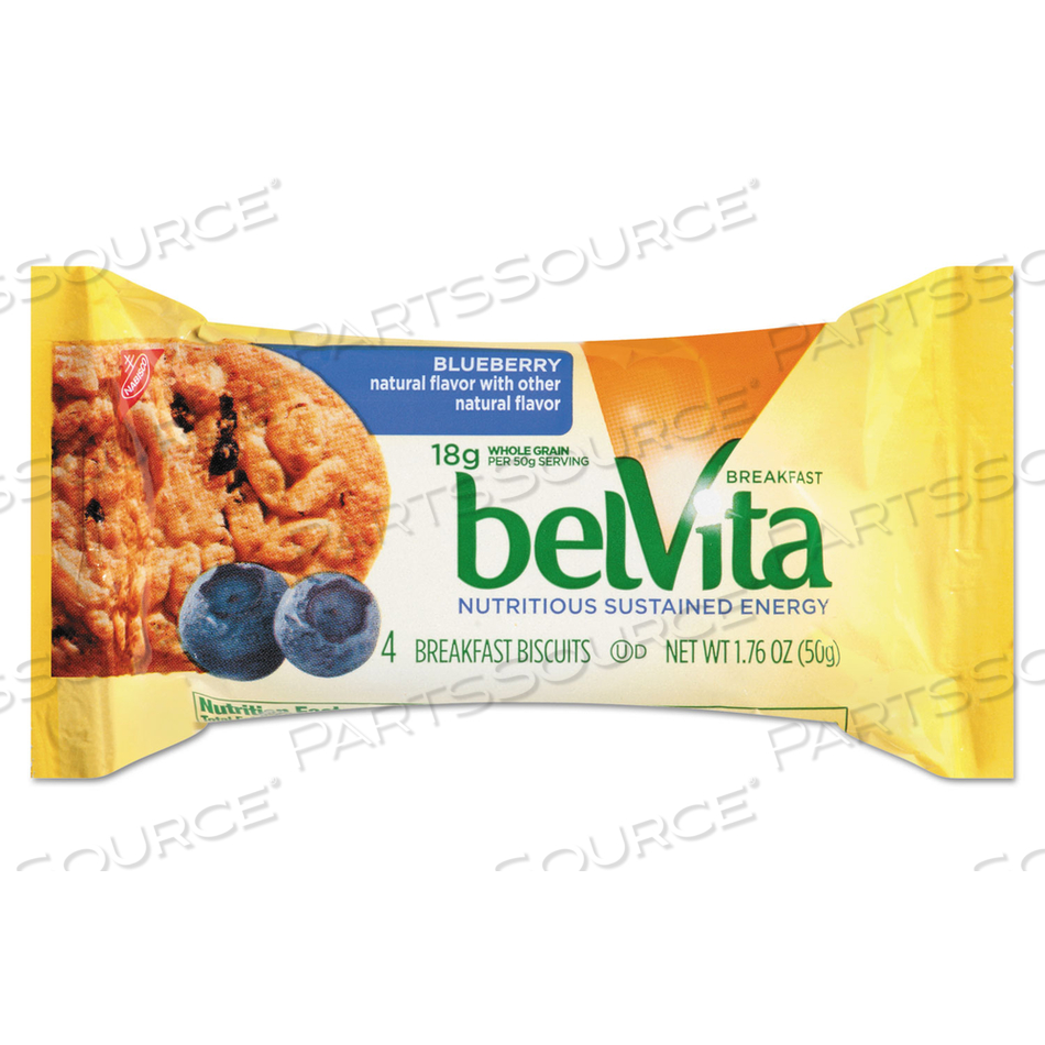 BELVITA BREAKFAST BISCUITS, BLUEBERRY, 1.76 OZ PACK by Nabisco BELVITA BREAKFAST BISCUITS, BLUEBERRY, 1.76 OZ PACK by Nabisco