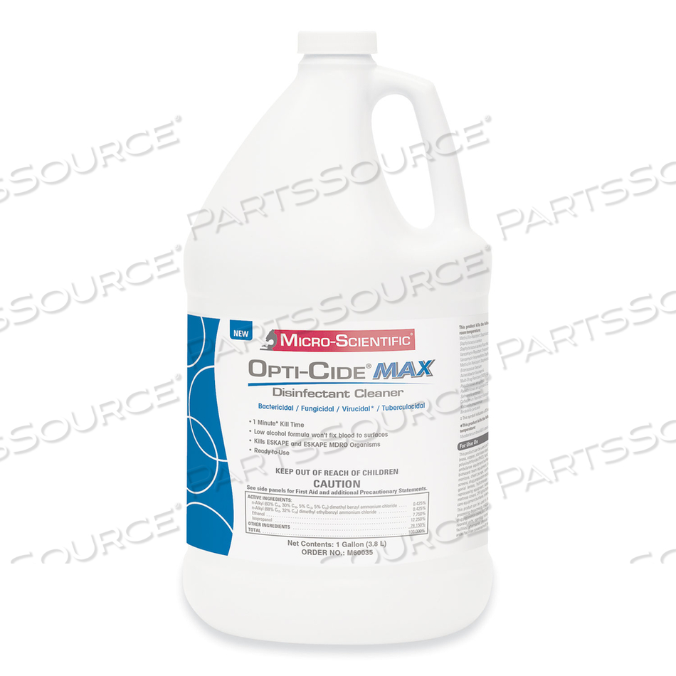 DISINFECTANT CLEANER, 1 GAL BOTTLE by Opti-Cide Max DISINFECTANT CLEANER, 1 GAL BOTTLE by Opti-Cide Max