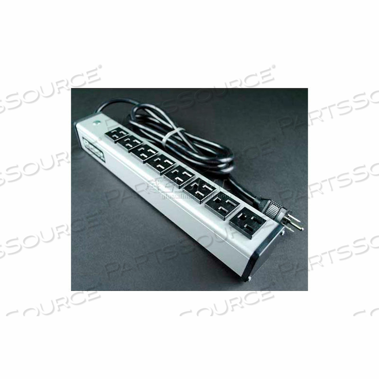 UL205BD MULTI-OUTLET POWER UNIT, 125V, 15A, 13"L, 8 OUTLETS, 15' CORD by Wiremold