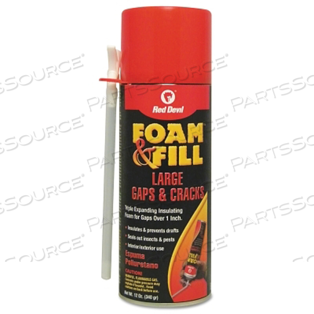 0909 RED DEVIL SPRAY FOAM SEALANT,TRIPLE EXPANDING FOAM,12 OZ by Red Devil