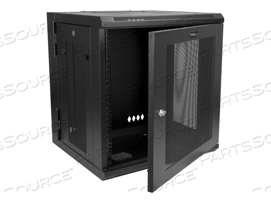 12U 19 IN WALL MOUNT NETWORK CABINET - SWITCH DEPTH RACK ENCLOSURE - 180 HINGED by StarTech.com Ltd.