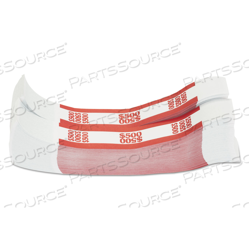 CURRENCY STRAPS, RED, $500 IN $5 BILLS, 1000 BANDS/PACK by Pap-R Products CURRENCY STRAPS, RED, $500 IN $5 BILLS, 1000 BANDS/PACK by Pap-R Products