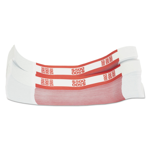 CURRENCY STRAPS, RED, $500 IN $5 BILLS, 1000 BANDS/PACK by Pap-R Products CURRENCY STRAPS, RED, $500 IN $5 BILLS, 1000 BANDS/PACK by Pap-R Products