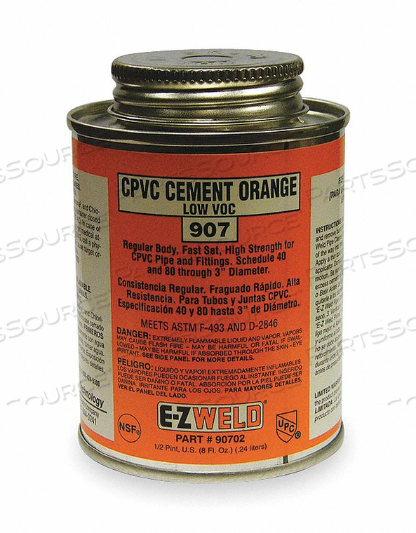 CPVC CEMENT 8 OZ ORANGE by E-Z Weld