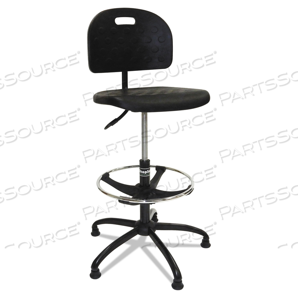 SHOPSOL POLYURETHANE DRAFTING STOOL - BLACK by ShopSol