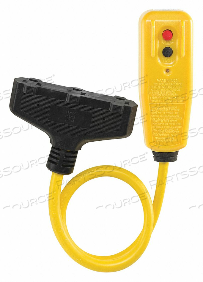 PLUG-IN GFCI W/CORD 2FT 15A YEL 125V PLUG-IN GFCI W/CORD 2FT 15A YEL 125V