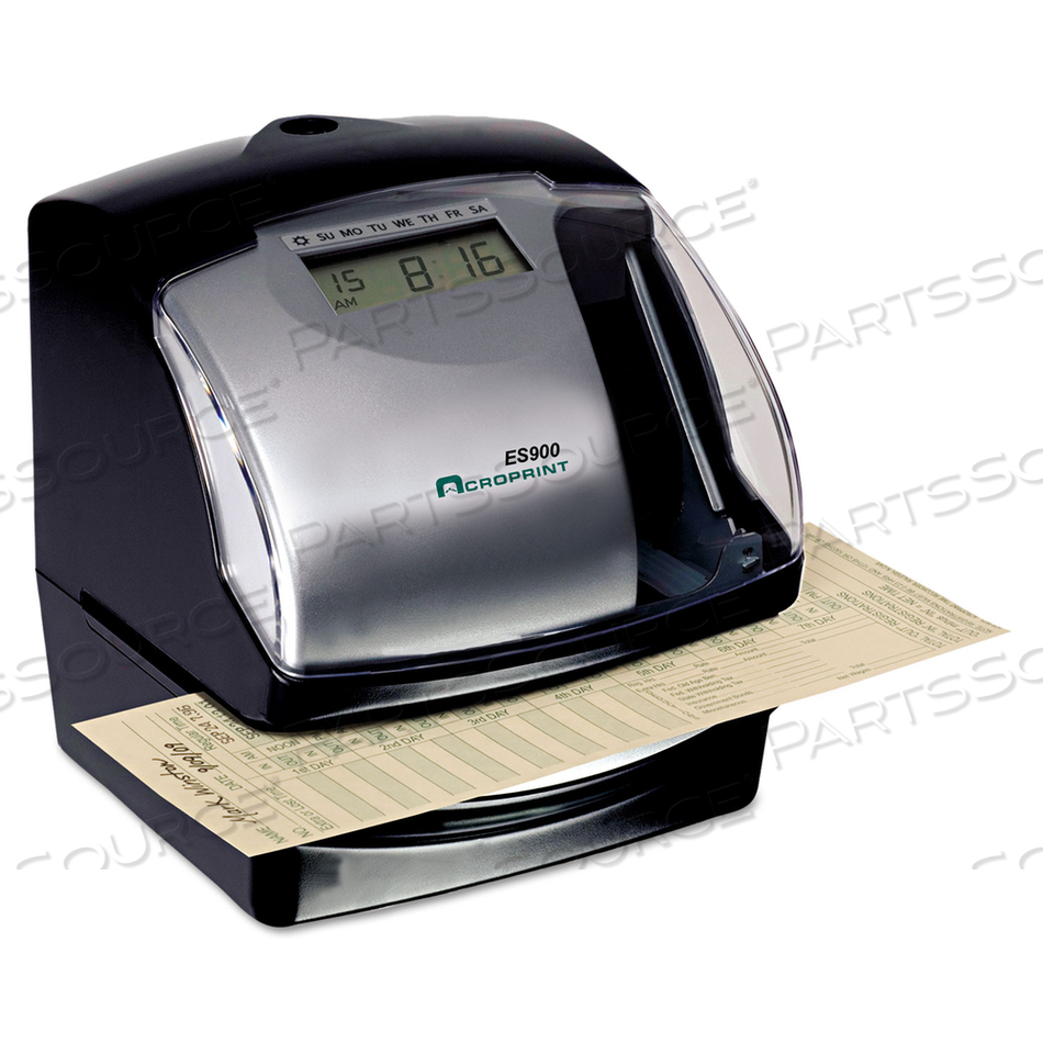 ES900 ATOMIC ELECTRONIC PAYROLL RECORDER, TIME STAMP AND NUMBERING MACHINE, DIGITAL DISPLAY, BLACK by Acroprint ES900 ATOMIC ELECTRONIC PAYROLL RECORDER, TIME STAMP AND NUMBERING MACHINE, DIGITAL DISPLAY, BLACK by Acroprint