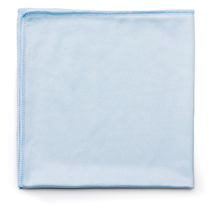 EXECUTIVE SERIES HYGEN CLEANING CLOTHS, GLASS MICROFIBER, 16 X 16, BLUE, 12/CARTON by Rubbermaid Medical Division