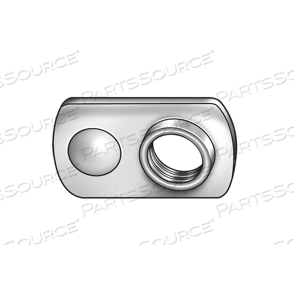 WELD NUT, M6-1.00 THREAD, TAB, 1 19/64 MM BASE HT, 13 MM BASE WD, 20 45/64 MM BASE LG, STEEL by Approved Vendor