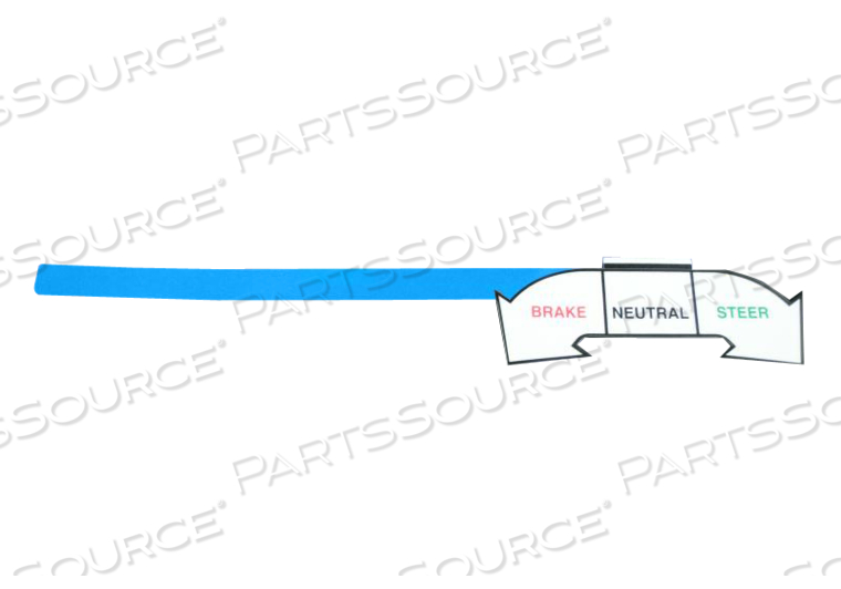 HEAD END BRAKE/STEER LABEL - BLUE 