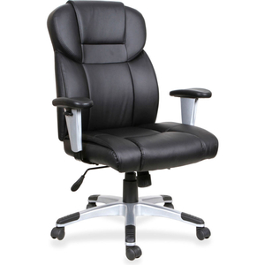 HIGH-BACK LEATHER EXECUTIVE CHAIR - BLACK by Lorell