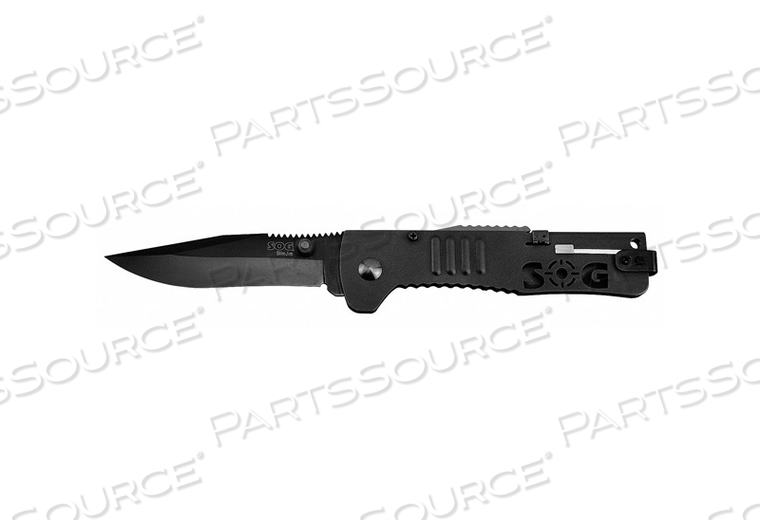 FOLDING KNIFE CLIP POINT BLACK 3-3/16 IN by SOG FOLDING KNIFE CLIP POINT BLACK 3-3/16 IN by SOG