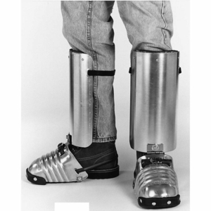 MEN'S FOOT-SHIN GUARDS, STEEL TOE CLIP, LEATHER STRAP, 5"W, STANDARD, 1 PAIR by Ellwood Safety Appliance Co, Inc.