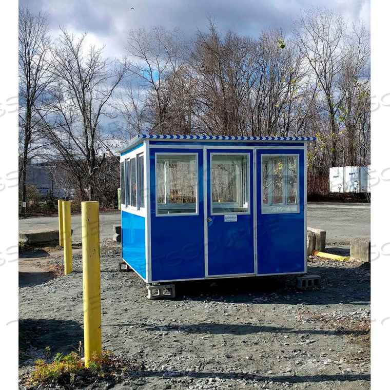 8'X10' GUARD BOOTH, BLUE - ECONOMY MODEL, PRE-ASSEMBLED by Guardian Booth LLC 8'X10' GUARD BOOTH, BLUE - ECONOMY MODEL, PRE-ASSEMBLED by Guardian Booth LLC