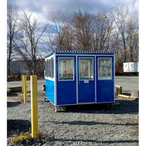 8'X10' GUARD BOOTH, BLUE - ECONOMY MODEL, PRE-ASSEMBLED by Guardian Booth LLC