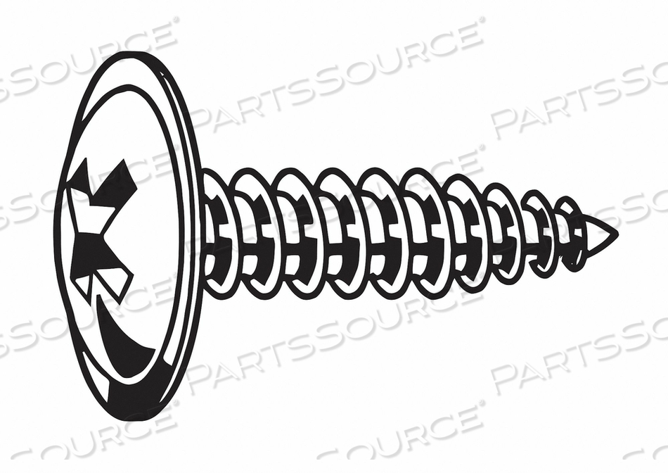 TAPPING SHEET METAL SCREW, #6 SIZE, 3/4 IN LG, STEEL, ZINC PLATED, K-LATH, AB, PHILLIPS by Fabory