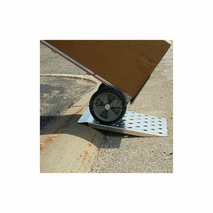 CURB RAMP, APRON END, 21 5/8 IN USABLE WD, 1/8 IN MATERIAL THICK, CURB RAMP, WEDGED, ALUMINUM by B & P Manufacturing CURB RAMP, APRON END, 21 5/8 IN USABLE WD, 1/8 IN MATERIAL THICK, CURB RAMP, WEDGED, ALUMINUM by B & P Manufacturing