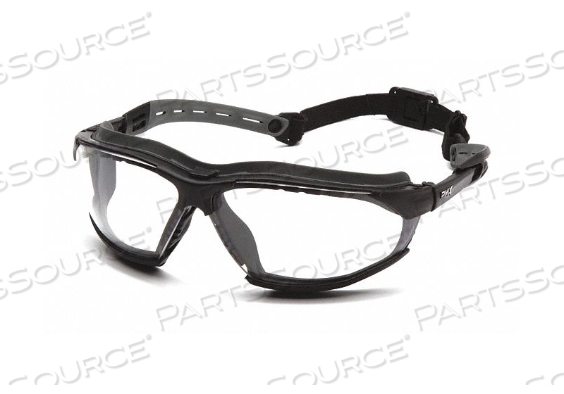 SAFETY GLASSES BLACK FRAME CLEAR LENS by Pyramex