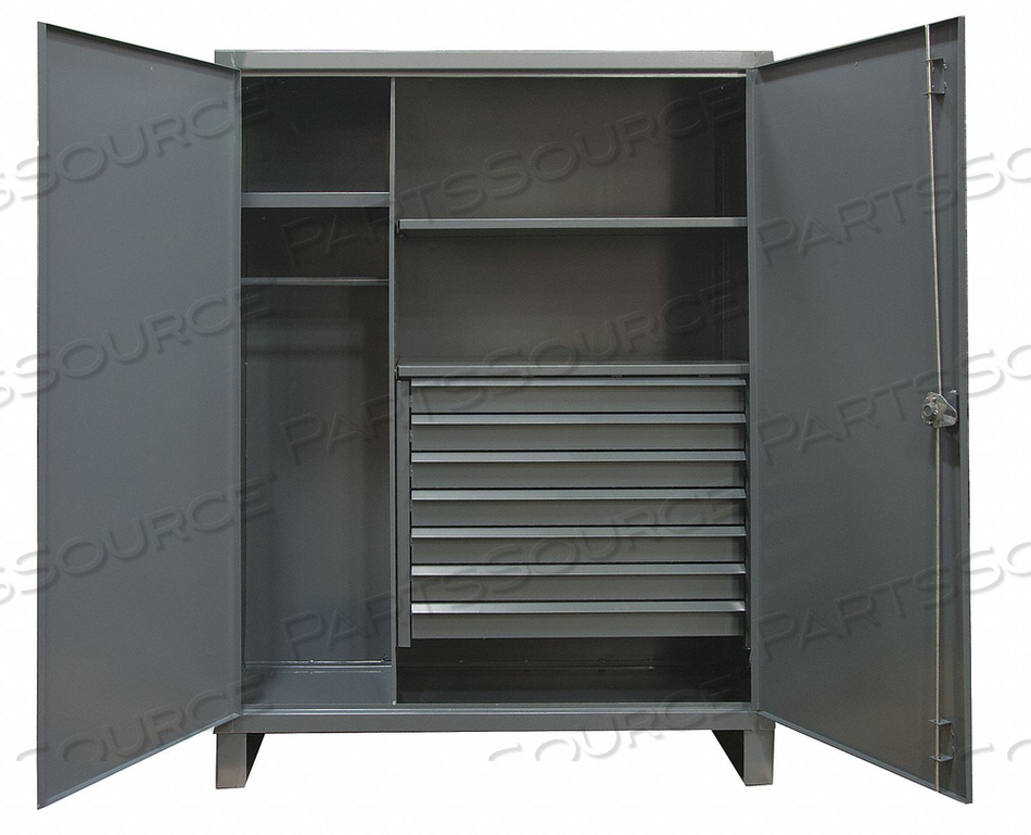 COMBO WARDROBE/DRAWER CAB 78 H 36 W GRAY by Durham Manufacturing Company COMBO WARDROBE/DRAWER CAB 78 H 36 W GRAY by Durham Manufacturing Company